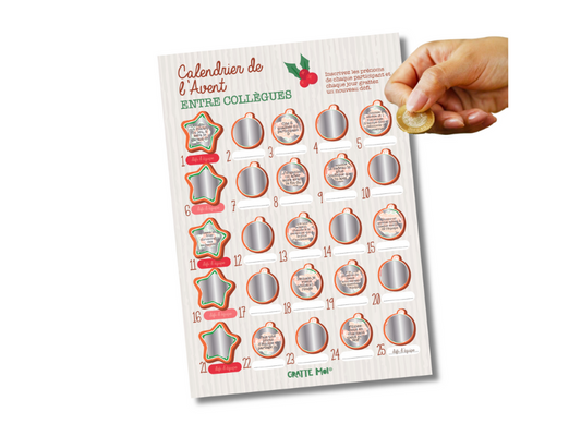 Calendrier de l'Avent A Gratter Entre Collègues