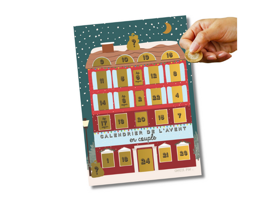 Calendrier de l'Avent A Gratter Couple