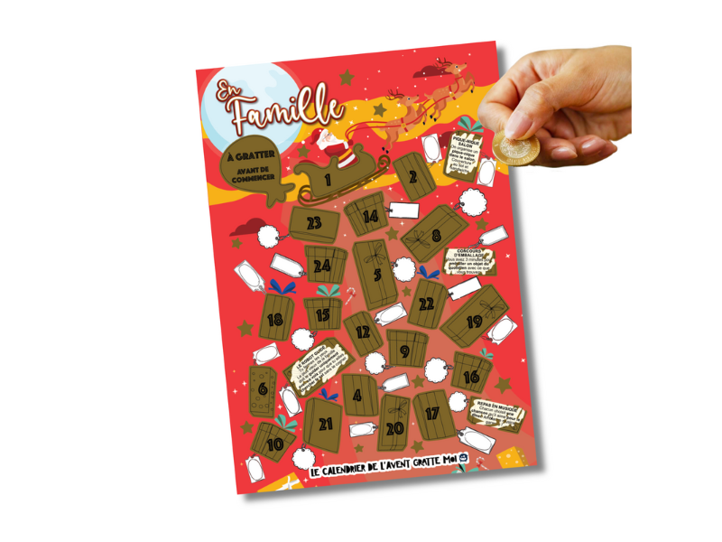 Calendrier de l'Avent A Gratter en Famille