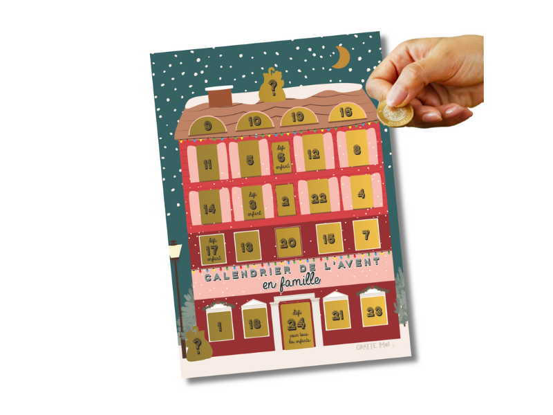 Calendrier de l'Avent A Gratter en Famille